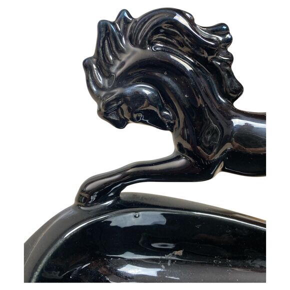 Royal Haeger Horse Cigar Ashtray Black Running Stallion Equestrian - Picture 7 of 11